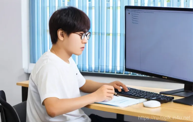 한국어능력시험 고득점 전략 - **"A person in their mid-twenties, dressed in smart-casual attire (e.g., a fitted blouse and tailore...