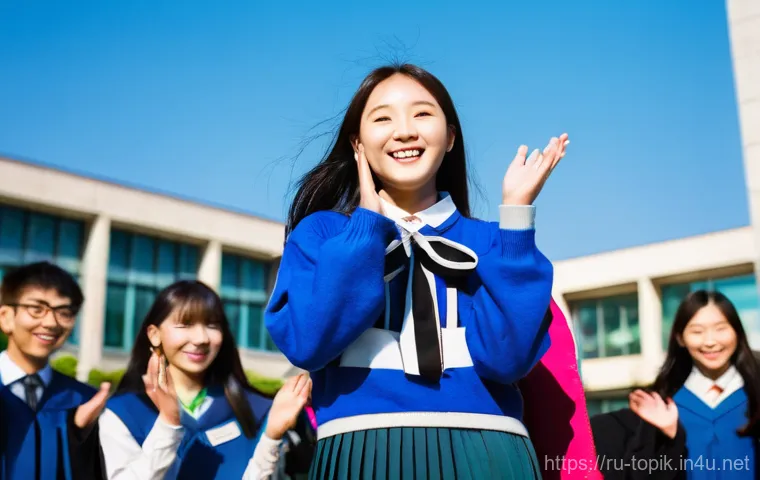 TOPIK 자격증으로 이직 성공기 - **Career Success with Korean:** A confident professional, mid-30s, dressed in smart business casual ...