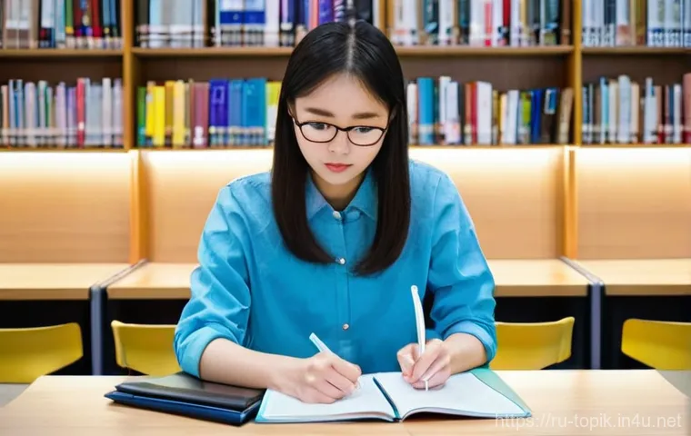 TOPIK 자격증으로 해외 교류 프로그램 참여 - **Prompt:** A diverse, enthusiastic university student, aged around 20-24, stands proudly on a moder...